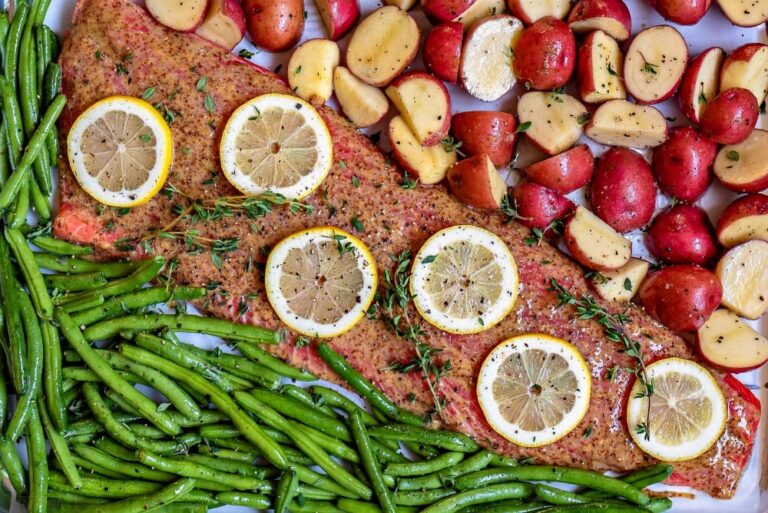 Baked Salmon with Honey Dijon Glaze