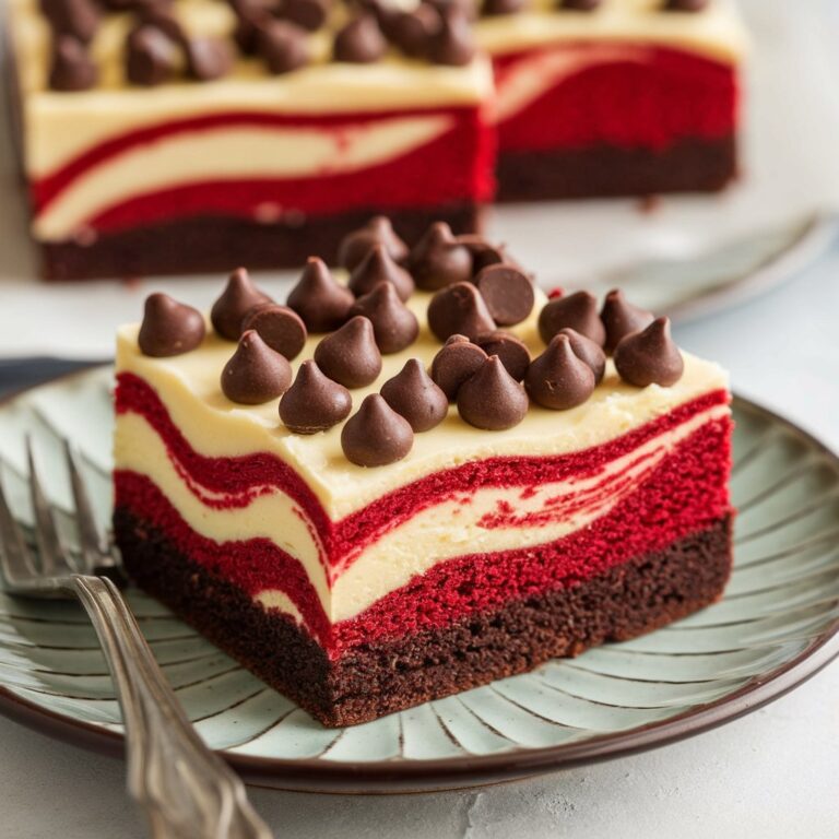 🍫 Red Velvet Cream Cheese Brownies 🍰❤️