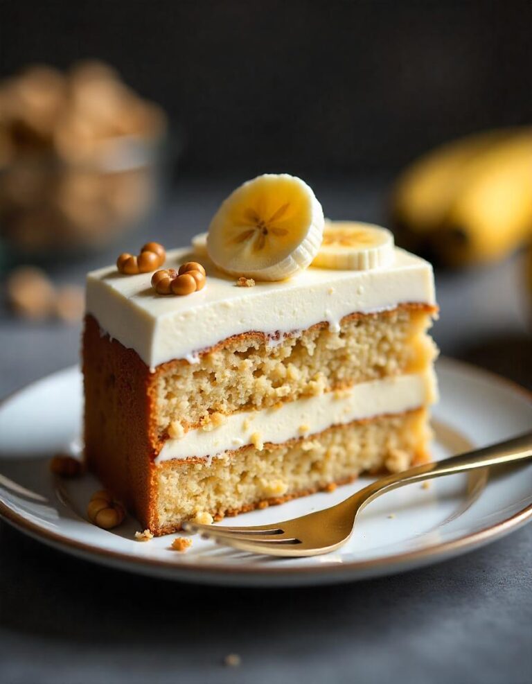  Heavenly Banana Walnut Cream Cake 